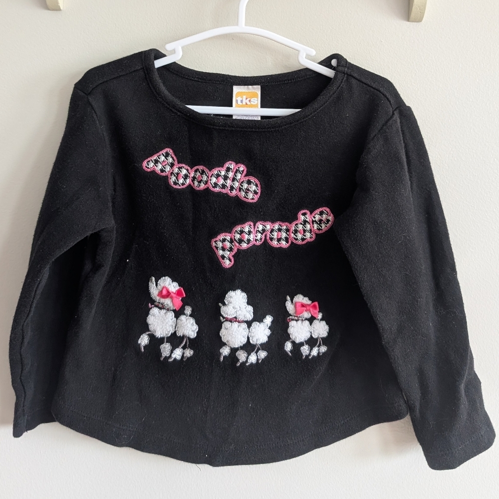 Black Poodle Parade Long Sleeve Tee